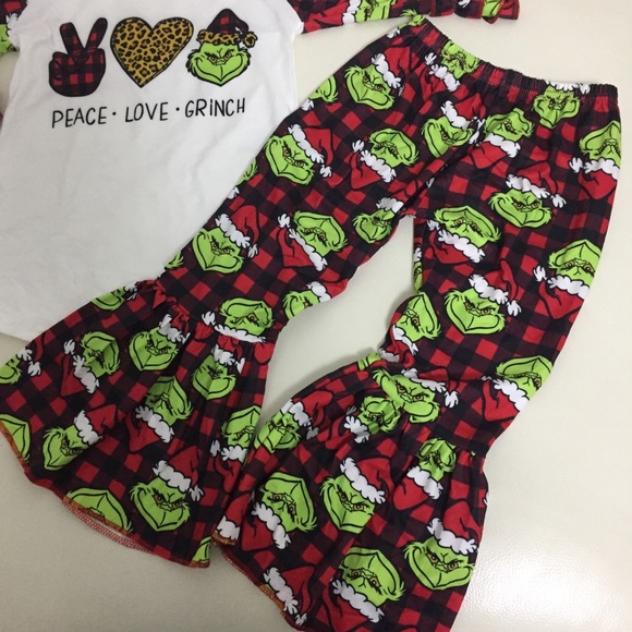 The Grinch Christmas 🎄 Pants Set Outfit - Picture 6 of 7